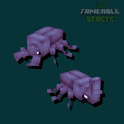 Bug Minecraft Houses, Minecraft Insect Build, Minecraft Custom Mob Ideas, Better Minecraft Mod, Minecraft Snail, Minecraft Concept Art, Minecraft Mobs Ideas, Minecraft Mobs Mod, Minecraft Spider