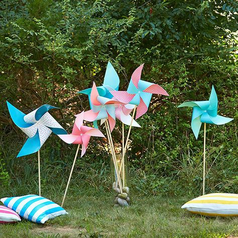 Patriotic Table Decorations, Pinwheel Decorations, Pinwheels Party, Pinwheels Paper, Fourth Of July Decorations, Picnic Decorations, Bastille Day, Fourth Of July Decor, Bergen County