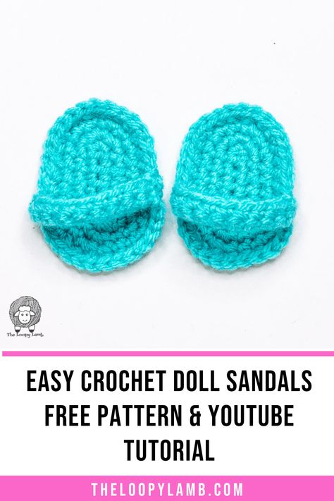 Crochet Flip Flop Pattern, Crochet Sole, Crochet Flip Flops, Crochet Doll Clothes Free Pattern, Quick Crochet Projects, Crochet Eyes, Crochet Tools, Basic Crochet, All Free Crochet