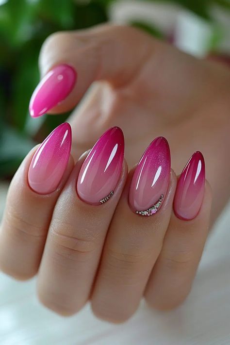 50 Beautiful Pink Nail Ideas to Elevate Your Style In 2024(With DIY Tips) - ACRYLICNAILDESIGNS Oval Nails Pink Design, Pink Nail Almond Shape, Nokti French, Pink Tips Nails, Nails Pink French, Nails Pink White, Nail Nail Designs, Pink Nail Ideas, Pink Nail Art Designs