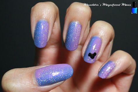 Purple Disney Nails Mickey Mouse, Disney Wedding Nails Acrylic, Purple Mickey Nails, Disney Nails 50th Anniversary, Disney Nails Purple, Disney 100 Nails, Disney 50th Anniversary Nails, Disney 100 Years Nails, Purple Disney Nails