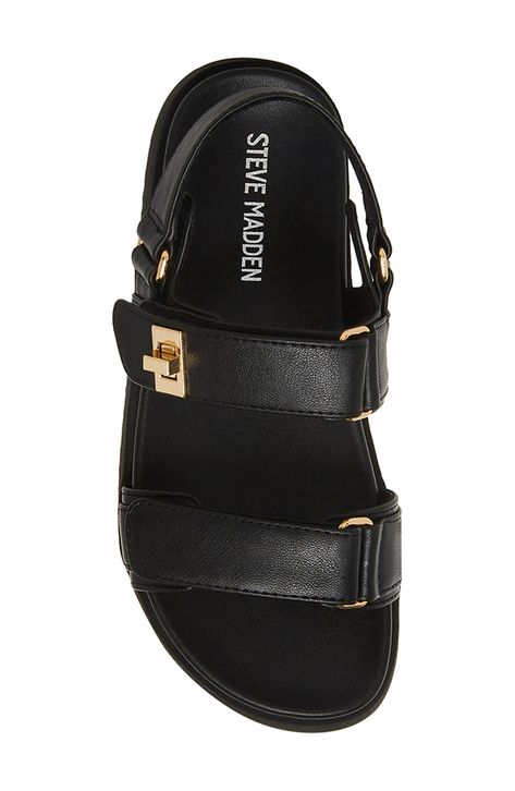 Black platform sandals