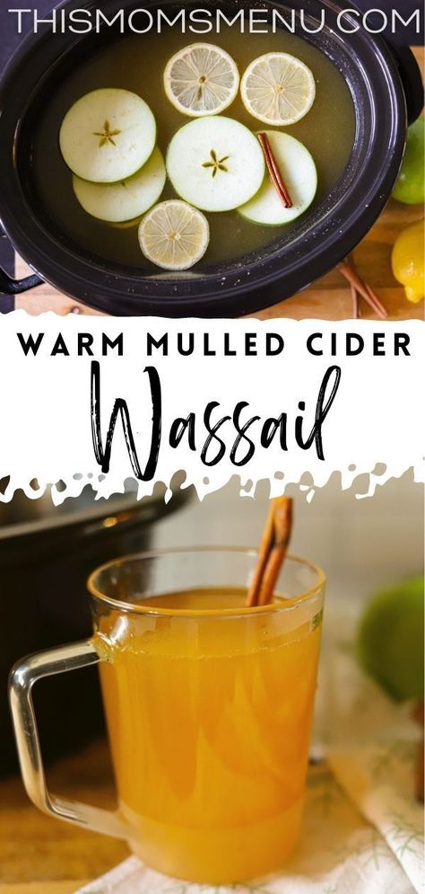 Make homemade wassail a new winter tradition with this easy crockpot wassail recipe. Similar to mulled apple cider, and loaded with warming spices, this is the perfect cold-weather drink! Wassail Dry Mix Recipe, Wassail Recipe Traditional, Crockpot Wassail Recipe, Old Fashioned Wassail Recipe, How To Make Wassail, Crockpot Wassail, Crock Pot Wassail Recipe, Wassail Recipe Easy, Wassail Recipe Crockpot