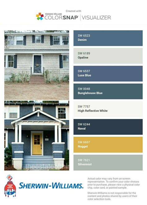 Color Palette House, Palette House, Bold Front Door Colors, Color Palette Paint, Navy House, Exterior Paint Schemes, Navy Color Palette, Navy Houses, Teal Color Palette