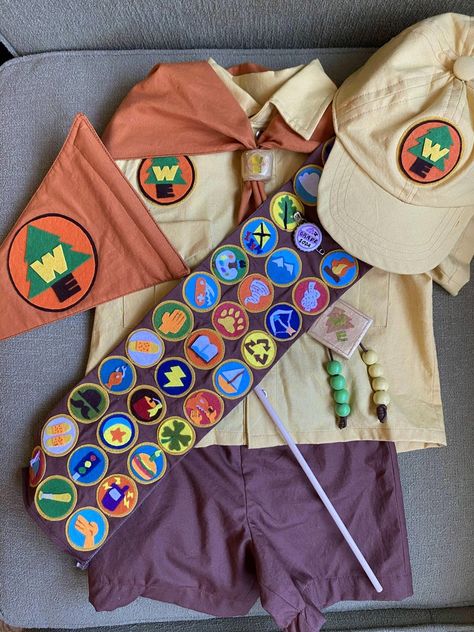 Wilderness Explorer Costume, Up Birthday Party Theme Disney, Disfraz Up, Russell Up Costume, Pixar Costume, Russel Up, Explorer Costume, Up Pixar, Deco Disney