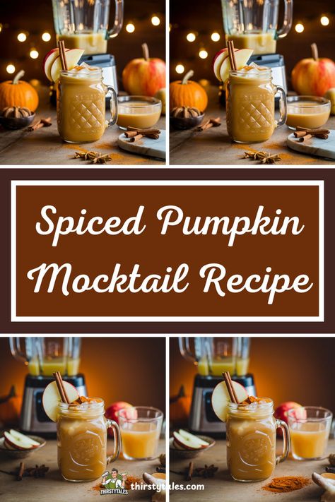 "Discover the ultimate Spiced Pumpkin Mocktail recipe, perfect for celebrating the cozy vibes of fall! This delicious non-alcoholic cocktail combines the rich flavors of pumpkin spice with refreshing ingredients, making it a standout among autumn mocktail ideas. Ideal for gatherings, this seasonal drink recipe is a must-try for anyone looking to enjoy pumpkin spice beverages without the alcohol. Elevate your fall drink recipes with this delightful and festive treat!" Pumpkin Mocktails, Drinks Mocktail, Mocktail Ideas, Fall Beverages, Fall Drink Recipes, Fall Drink, Thanksgiving Drinks, Seasonal Drinks, Non Alcoholic Cocktails