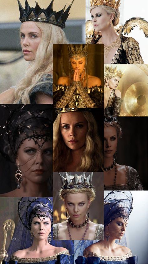 Reine Ravenne Queen Ravenna Aesthetic, Queen Ravenna Costume, Queen Freya, Ravenna Snow White, Westeros Fashion, Queen Ravenna, Snowwhite And The Huntsman, Makeup Brush Uses, Evil Queens