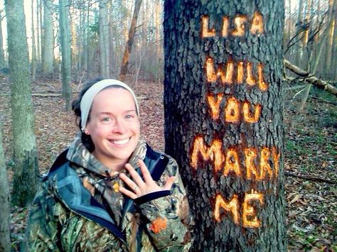 Dear future husband, take notes :) Hunting Proposal, Best Proposal Ever, Outdoor Proposal, Best Proposals, Gettin Hitched, Wedding Proposals, Marriage Proposal, Marriage Proposals, Proposal Ideas