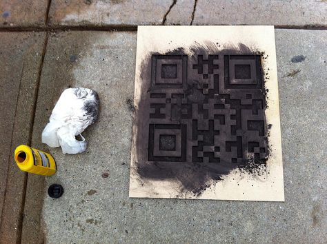 Hobo Code, Spray Chalk, Sidewalk Paint, Chalk Stencils, Marketing Graphics, Spray Can, Street Art Graffiti, Qr Codes, Stencil Painting