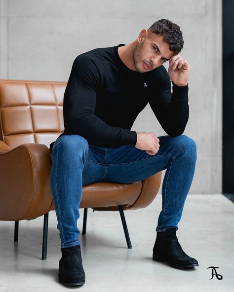 Full Sleeve Top Outfits, Black Full Sleeve Top Outfits, Black Full Sleeve Top, Chubby Men Fashion, Christopher Hart, Staff Ideas, Concept Maps, Comfortable Casual Outfits, Handsome Indian Men