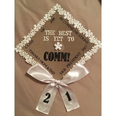 #Graduation #Cap Idea for #Communications Majors! Communications Graduation Cap, Communication Graduation Cap, Journalism Graduation Cap, Associates Degree Graduation Cap, Communication Major, Graduation Sayings, Communications Major, Graduation Cap Designs College, Graduation Board