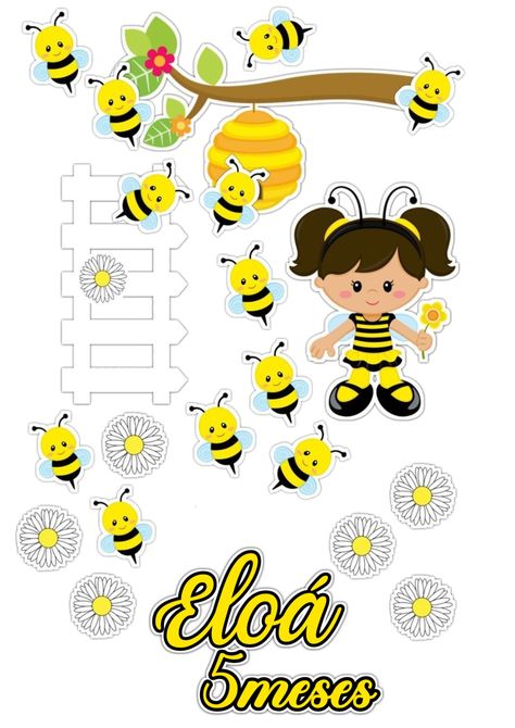 Bee Birthday Theme, Bee Stuff, Bee Birthday, Bee Theme, Birthday Background, Birthday Theme, Ideas Style, Home Ideas, Cake Toppers