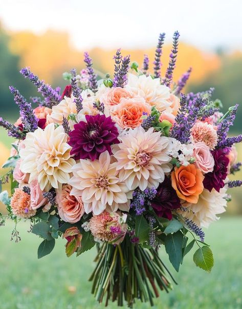 All Dahlia Bouquet, Purple Dahlia Bouquet, Dahlia Purple, Dahlia Flower Purple, Dahlia Market Bouquet, Dahlia Lavender Perfection, Protea Flower, Lemon Balm, Dahlia