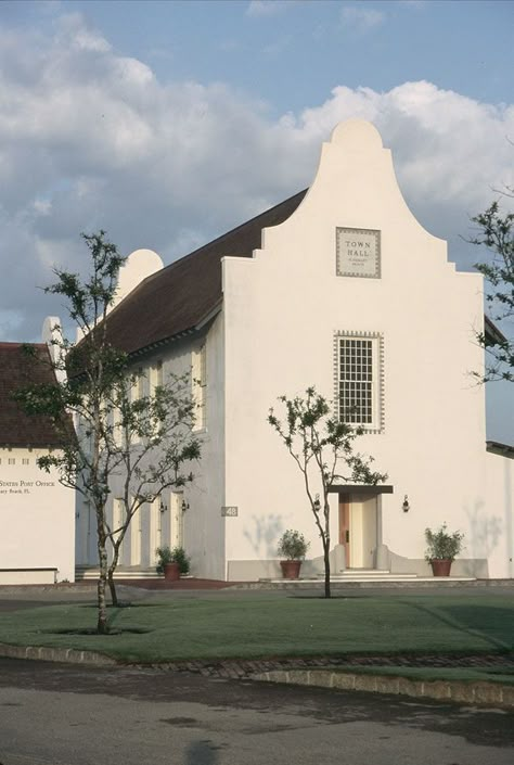 Windsor Florida, Dutch Architecture, White Exterior Houses, Cape Dutch, New Urbanism, Classical House, Dutch House, Dutch Colonial, Exterior Makeover