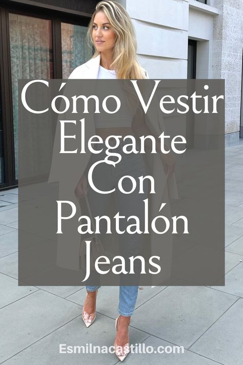 Todas las mujeres tienen que tener al menos unos jeans en el clóset, ya que es una prenda que se volvió primordial. Esta parte se convirtió en el leal compañero, tanto de hombres como de mujeres, en el todo el tiempo. Es una prenda que siempre nos saca de apuros y la utilizamos para toda clase de ocasiones. Y, aunque no lo crean, puede transformarse en una enorme opción para reuniones o citas que sean un poco más distinguidos. Elegant Sport Outfit Woman, Outfits For Women Over 60 Casual, Semi Formal Mujer, Breakfast Outfit, Jeans Outfit For Work, Outfits Con Jeans, Casual Chic Outfits, Look Jean, Look Casual Chic