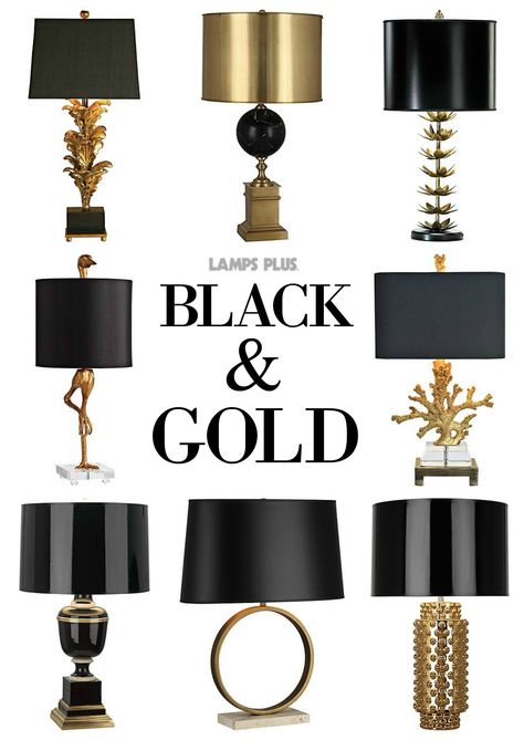 Statement Lamp Living Room, Black And Gold Table Lamp, Black And Gold Lamp, Gold Lamps Living Room, Black Lamps Living Room, Black And Gold Lamps, Gold Lamps Bedroom, Statement Lamps, Living Room Table Lamps