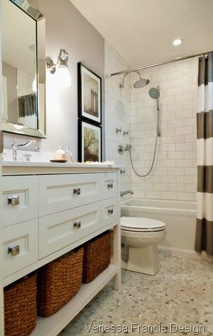 Long Narrow Bathroom, Narrow Bathroom Designs, Narrow Bathroom, Small Remodel, Hall Bathroom, Jack And Jill Bathroom, Modern Farmhouse Bathroom, Jack And Jill, Apartment Bathroom