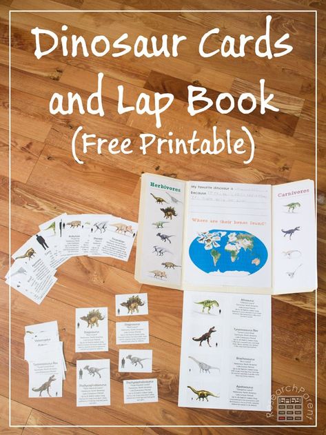 Dinosaur Unit Study, Interactive Lapbooks, Lapbook Ideas, Free Printables For Kids, Dinosaurs Preschool, Lap Book, Dinosaur Cards, Spelling Rules, Dinosaur Activities