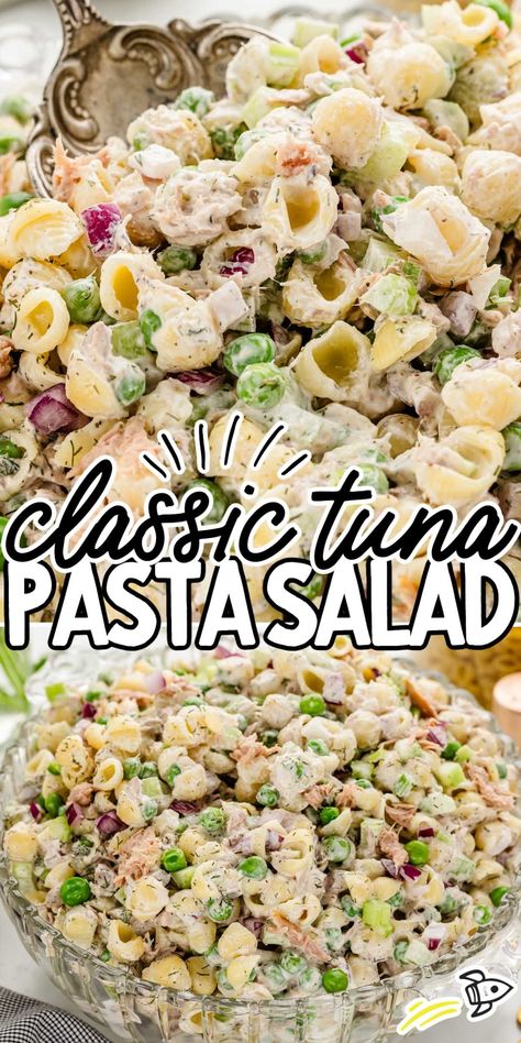 Whip up our vintage Tuna Pasta Salad recipe: a tasty blend of shell pasta, chunk light tuna, and vibrant veggies. A quick and easy classic! Tuna Shell Pasta Salad, Italian Tuna Pasta Salad, Shell Pasta Salad Recipes Cold, Cold Pasta Tuna Salad Recipes Easy, Gluten Free Tuna Pasta Salad, Tuna Noodle Pasta Salad, Pasta And Tuna Salad, Pasta Tuna Salad Recipe Easy, Tuna Macaroni Salad Cold