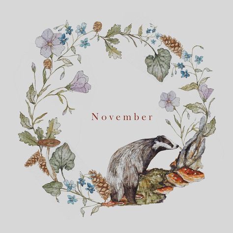 Jane Carkill Illustration on Instagram: “Welcome November 🍂 . . . . . .#cottagecore #instadaily #november #flowers #instaart #instaillustration #illustration #painting #art…” Watercolor Art Journal, Illustration Painting, Great Paintings, Arte Fantasy, Nature Journal, Art Nature, Illustration Artists, Botanical Illustration, Illustration Print