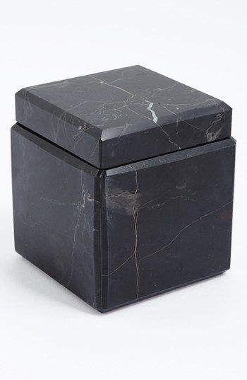 Waterworks Studio 'Luna' Black Marble Covered Jar Marble Jar, Marble Tumbler, Stone Furniture, Organize Jewelry, Marble Accessories, Epoxy Art, Marble Furniture, Art Resin, Marble Art