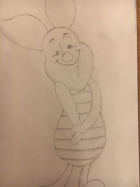 Disney piglet pencil drawing Piglet Drawing Sketches, Eeyore Drawing, Piglet Drawing, Disney Piglet, Eiffel Tower Drawing, Tower Drawing, Pot Diy, Pencil Sketchbook, Plant Pot Diy