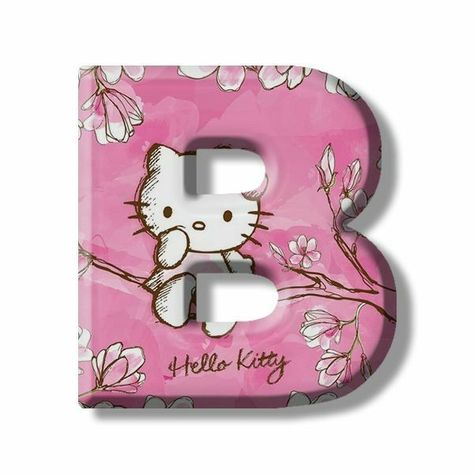 Hello Kitty Letters, Alphabet E, Abc Disney, Kitty Party, Hello Kitty Party, Girl Thinking, Hello Kitty Pictures, Christmas Frames, Cat Party