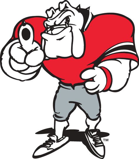 Georgia Bulldogs Mascot Logo (1997) - Hairy Dawg mascot logo Uga Mascot, Bulldogs Mascot, Georgia Bulldog Mascot, Dish Room, Sports Merch, Bulldog Drawing, Bulldog Clipart, Uga Bulldogs, Ga Bulldogs