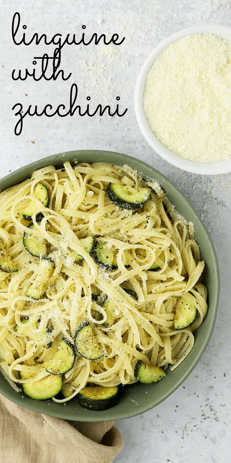 Linguine with Zucchini - Simply Made Recipes Easy Zucchini Pasta Recipes, What To Cook With Salmon, Zucchini Pasta Recipe, Pasta Side Dish, Zucchini Pasta Recipes, Cold Pasta Dishes, Pasta Side, Side Dish Ideas, Zucchini Side Dishes