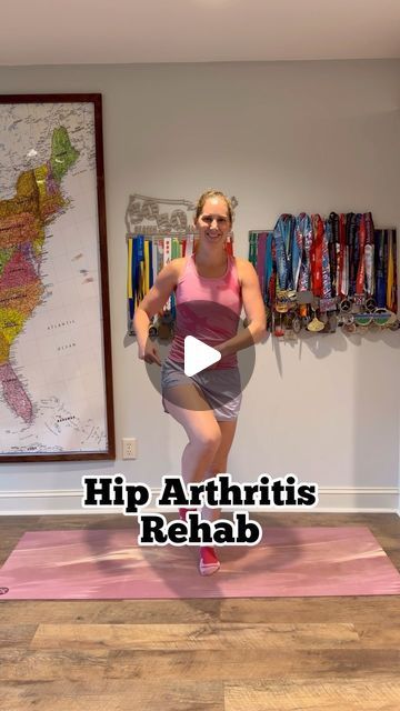 Stephanie Ridgway on Instagram: "Strengthening arthritic hips is so important for pain relief and for supporting your joints during daily activities like walking, going up and down stairs, and getting in and out of a car.  Strengthening your hips can help with knee and low back pain as well.  These 3 exercises can help you build strength in your hips and reduce pain!  #arthritis #hiparthritis #hippain #hippainrelief #osteoarthritis" Exercise Hips, Hip Flexor Exercises, Strength And Mobility, Arthritic Pain, Hip Pain Relief, Hip Exercises, Knee Pain Exercises, Ankle Mobility, Knee Pain Relief