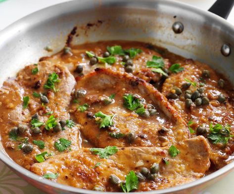 Veal Scallopini Recipes, Veal Cutlet Recipes, Langostino Recipes, Veal Schnitzel, Lemon Caper Sauce, Caper Sauce, Veal Recipes, Keto Recipes Dinner, Idee Pasto Sano