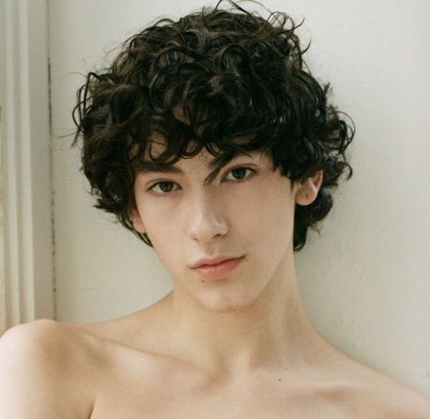 Twink Hair Styles, Wavy Male Hair, Boys With Wavy Hair, Fluffy Curly Hair Boy, Men Short Curly Hair, Men’s Curly Hair, Curly Boy Hair, Curly Haired Boys, Male Hairstyles Short