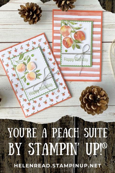 Stampin Up Card Ideas, Sweet As A Peach, Youre A Peach, Stampin Up 2020 2021, Stampin Up Card, Designer Series Paper, Alcohol Markers, Paper Cards, Flower Cards