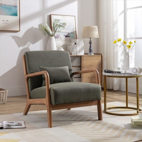 Hertford Lyquinn Wide Linen Armchair Mid Century Accent Chair, Sofa Bed Living Room, Linen Armchair, Versatile Furniture, Mid Century Modern Chair, Upholstered Arm Chair, How To Distress Wood, Luxury Home Decor, Modern Chairs