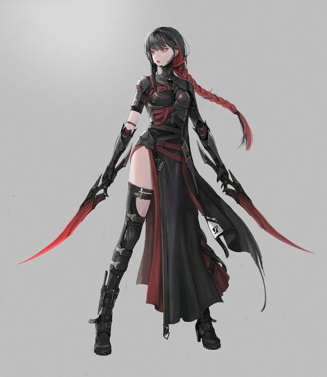 "study" by eunyoung Dungeons And Dragons Rogue, Rogue Character, Naruto Clothing, Female Assassin, Dragon Silhouette, Villain Costumes, Female Villains, Female Character Concept, Clothing Design Sketches