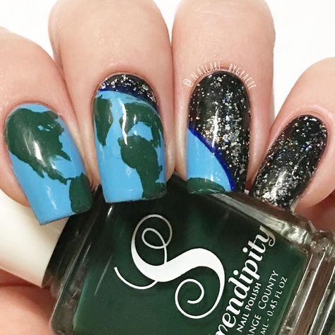 undefined Nail Designs Earthy, Earth Nails, Shark Nail Art, Space Nails, Dope Nail Designs, Dope Nails, Women Trends, Earth Day, Art Designs