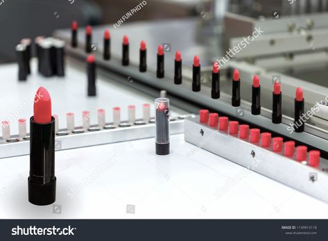 A lipstick vial filling machine in a cosmetics factory. filling#vial#lipstick#factory Makeup Factory, Cosmetics Factory, Laboratory Idea, Factory Photography, Cosmetics Laboratory, Career Vision Board, Instagram Captions Clever, Clean Cosmetics, Cosmetics Industry