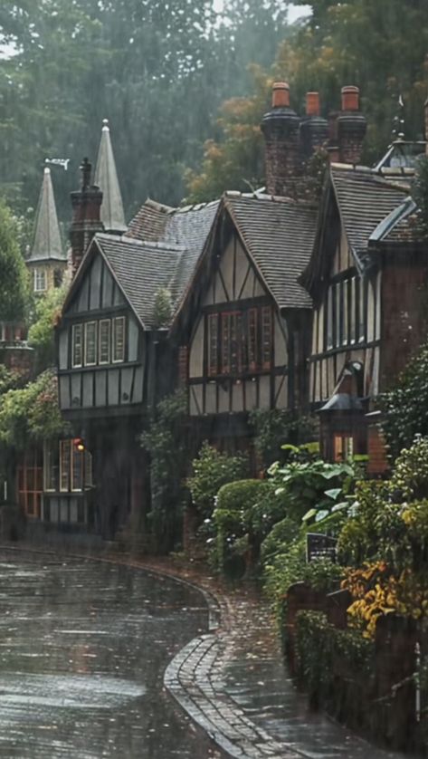 English Countryside Rain, Magical Britain, Rainy England, British Countryside Aesthetic, New England Aesthetic, Countryside Living, England Aesthetic, England Countryside, European Village