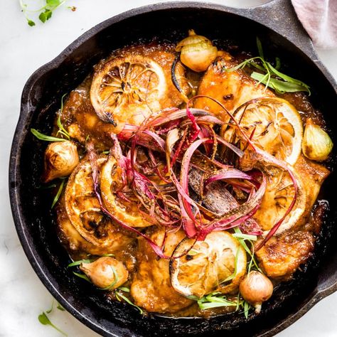 9 Surprising Savory Rhubarb Recipes | Taste of Home Rhubarb Chicken, Lemon Chicken Bake, Carbs Meals, Purewow Recipes, Lunch Vegetarian, Fruit Dinner, Dinner Vegetarian, Recipe Lunch, Fruit Recipe