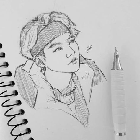 ✏️✏️✏️ Yoongi Fanart, Drawing Bts, 얼굴 드로잉, Fanart Bts, Kpop Drawings, Pencil Art Drawings, Bts Drawings, Dessin Adorable, Sketches Easy