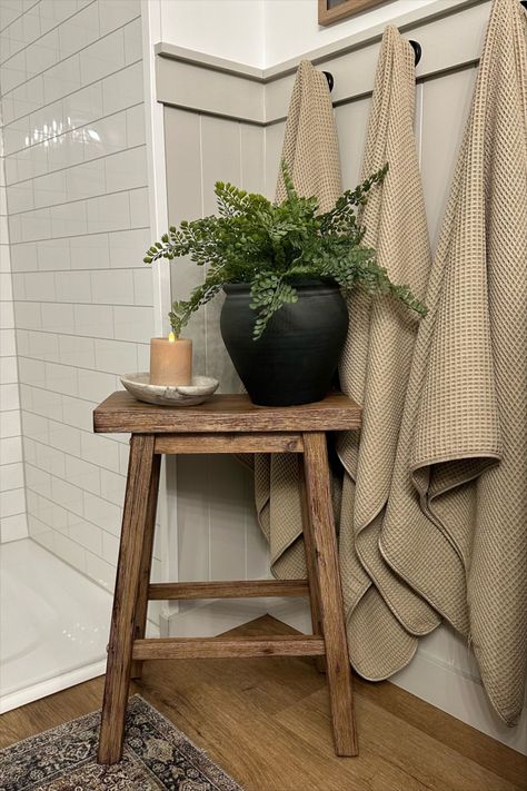 Boraam Sonoma, Barnwood … curated on LTK Crib Inspiration, Half Bath Decor, Bathroom Bench, Bathroom Stool, Small Space Bathroom, Home Fix, Bench Decor, Budget Friendly Decor, Small Bathroom Storage