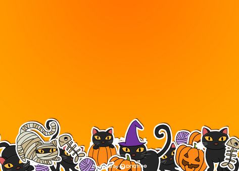 Rosé Halloween, Background Psd, Cat Background, Purple Halloween, Ghost Cat, Cat Black, Black Stickers, Halloween Poster, Halloween Cartoons