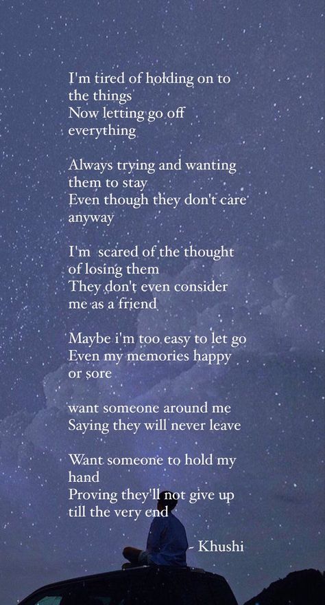 The worst feeling is when you are scared of the thought of losing them but they don’t even consider you as a friend </3 Let Me Down Slowly, Losing Your Best Friend, Worst Feeling, I M Scared, Let Me Down, Bad Feeling, Im Scared, Hold My Hand, I Understand