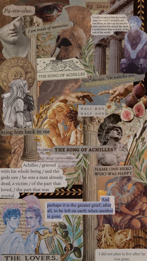 Somewhere In Northern Italy 1983, Books Wallpaper, Dark Academia Wallpaper, Song Of Achilles, Achilles And Patroclus, Beauty Vibes, Greek Gods And Goddesses, Academia Wallpaper, Music Books