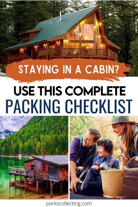 Weekend Cabin Packing List, Cabin Getaway Packing List, Cottage Packing List, Cabin Trip Packing List, Cabin Packing List, Packing List Camping, Packing List Winter, Camping Trip Packing List, Spring Cabin