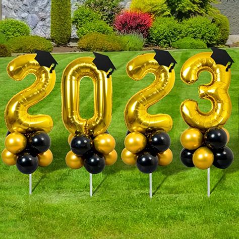 Garden Graduation Party Decorations, Graduation Yard Decorations, 2023 Graduation Party, Gold 2023, Graduation Party Table, Outdoor Graduation, Graduation Party Decorations, Diy Lawn, 2023 Graduation