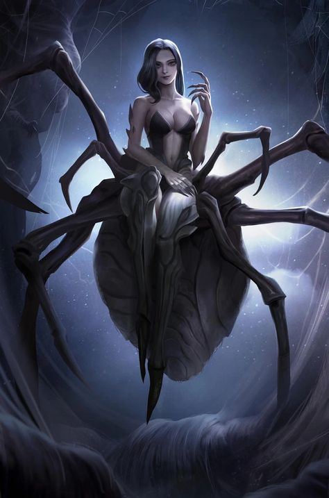 Female Monster, Dark Creatures, Humanoid Creatures, Heroic Fantasy, Spider Art, Monster Characters, Monster Concept Art, Fantasy Monster, Fantasy Creatures Art