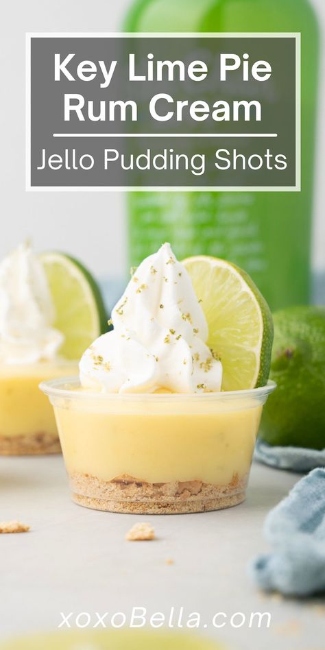 Key Lime Jello Shots, Key Lime Pie Shot, Pudding Shooters, Key Lime Dessert Recipes, Lime Jello Shots, Cream Jello, Lime Dessert Recipes, Lime Cake Recipe, Key Lime Recipes