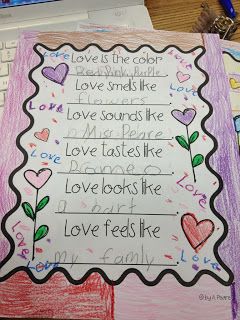 Love Is Writing Activity, Blonde Pictures, Valentine Writing, Elementary Activity, February Writing, Valentines Writing, Kindergarten February, Valentines Poems, February Activities