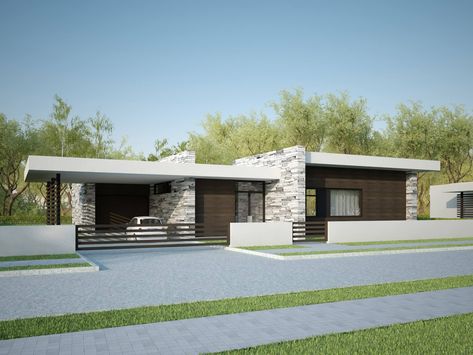 Valley House Design, Modern House With Bridge, Slope Villa Architecture, Modern House On Slope Architecture, Modern Desert Home Floor Plan, Small Mansion, Best Modern House Design, Affordable House Plans, Modern Small House Design